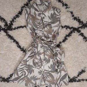 Laura Bianchi XS Linen Sleeveless Shirt Dress